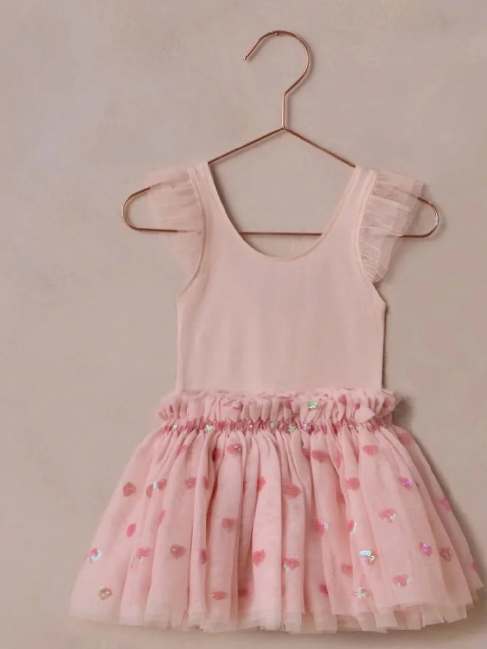 Girls Pink Tulle Heart Ballet Dress Matching Set